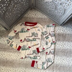 Burt's Bees Kids pajama set boys size 10 Christmas Santa reindeer holiday party